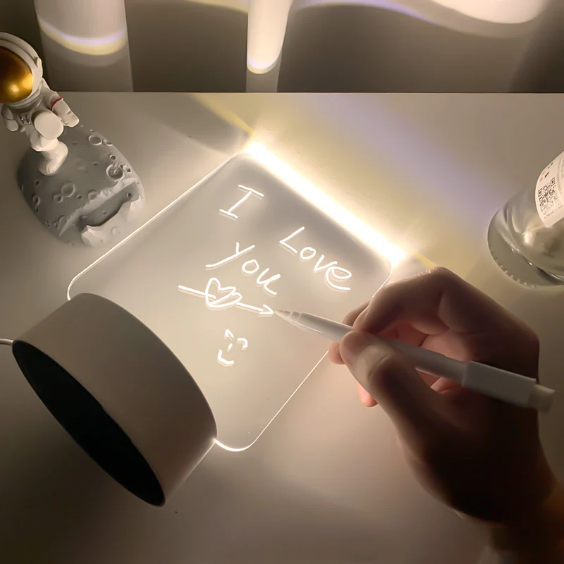 Lámpara Creativa de Mensajes - Pizarra Iluminada