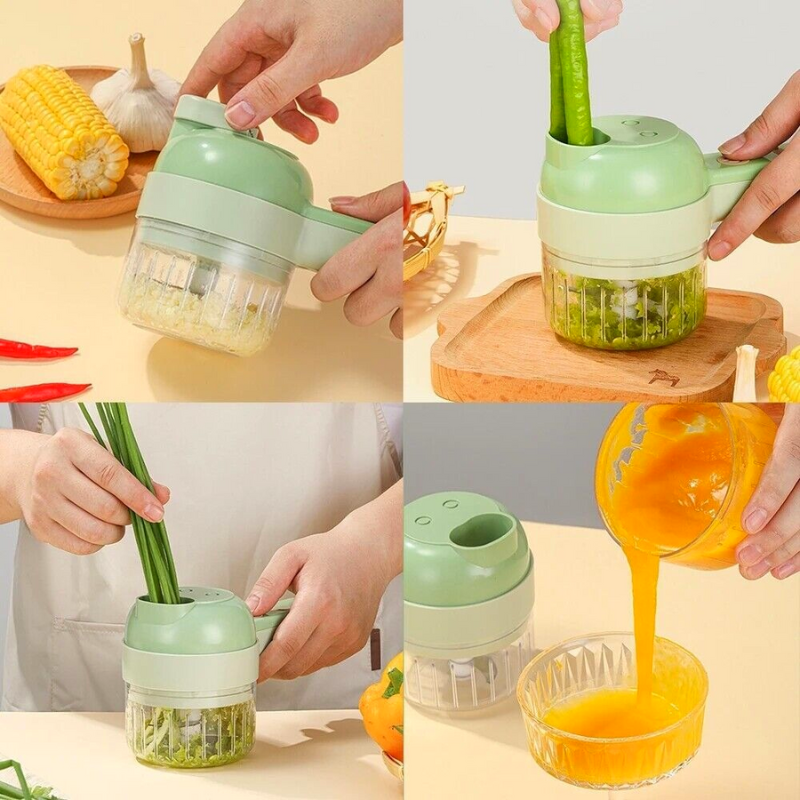 Master Crusher© - Procesador y Triturador de Alimentos Multifuncional 4 en 1